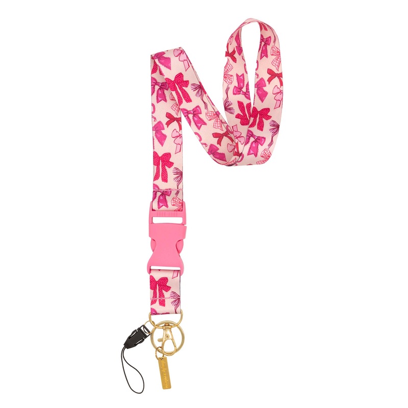 Pink Bows Patterned Breakaway Lanyard