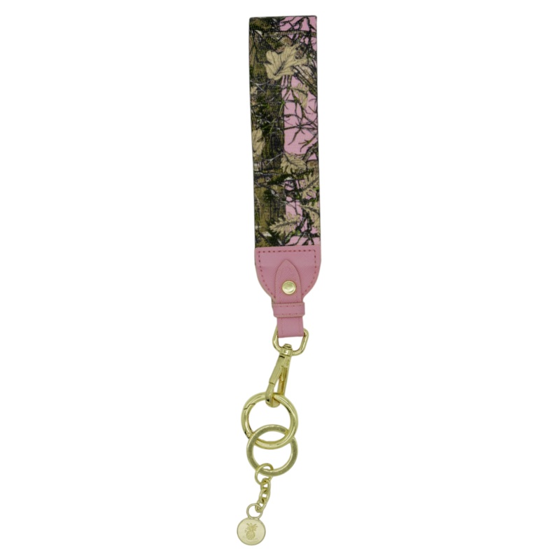 Pink Camo Patterned Key Fob|Default Title
