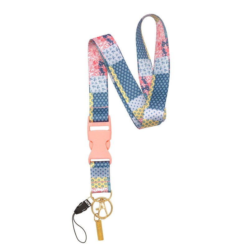 Pink Quilted Patterned Breakaway Lanyard