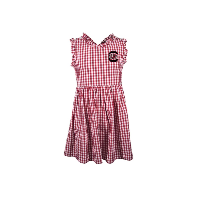 Toddler USC Gingham Dress in Garnet