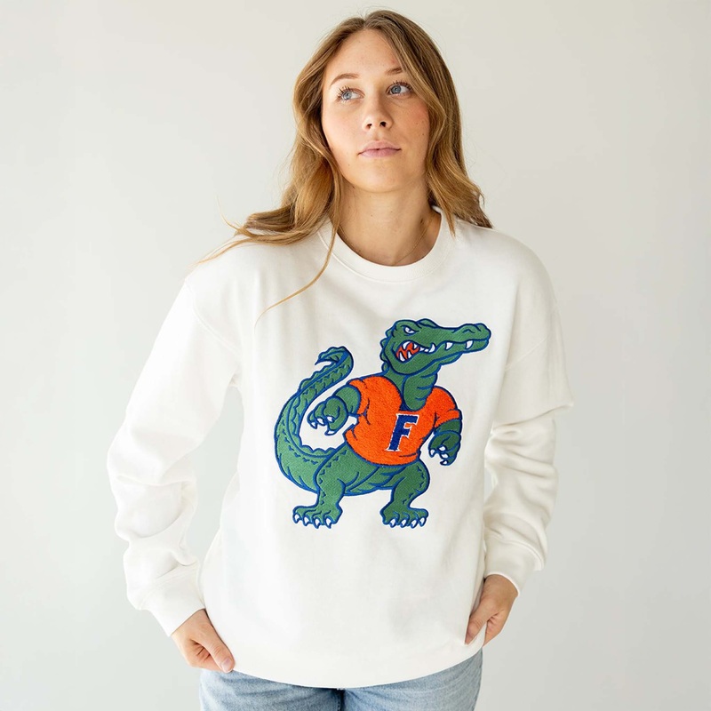 Women’s Florida Mascot Chenille Patch Crewneck Sweatshirt