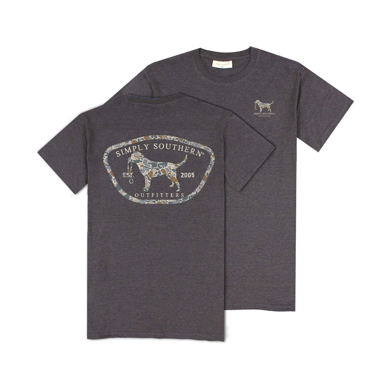 Youth Camo Dog Short Sleeve T-Shirt in Iron Heather