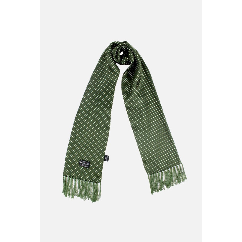 Pin Dot Parka Green – Silk Scarf