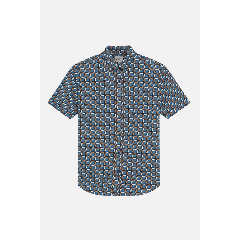 Retro Geo Print Royal – Shirt|XS|S|M|L|XL|XXL|3XL