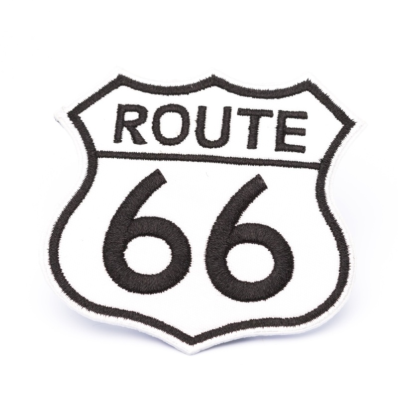 White Route 66 – Embroidered Patch