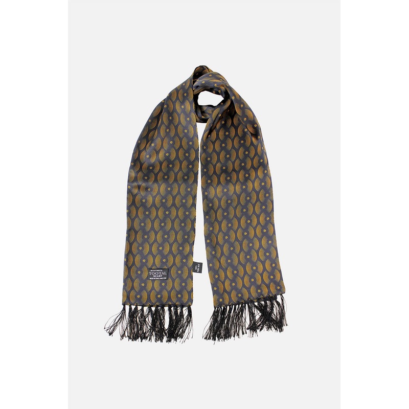 Black and Gold Vinyl Print – Silk Scarf