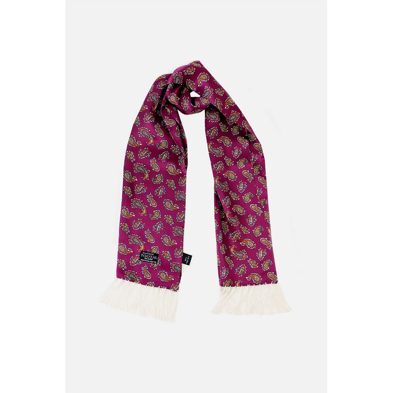 Bordeaux Paisley Print – Silk Scarf