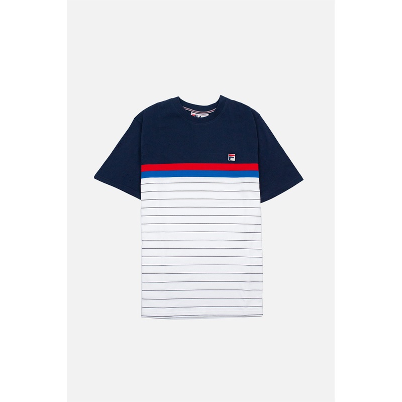 Comber Navy/White/Red Cut and Sew T-Shirt
