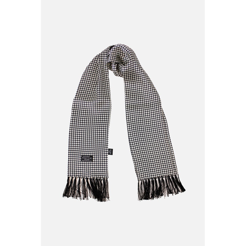 Dogtooth Black & White – Silk Scarf