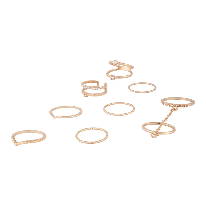 Gold Chain Bling Ring 8-Pack|SM|ML