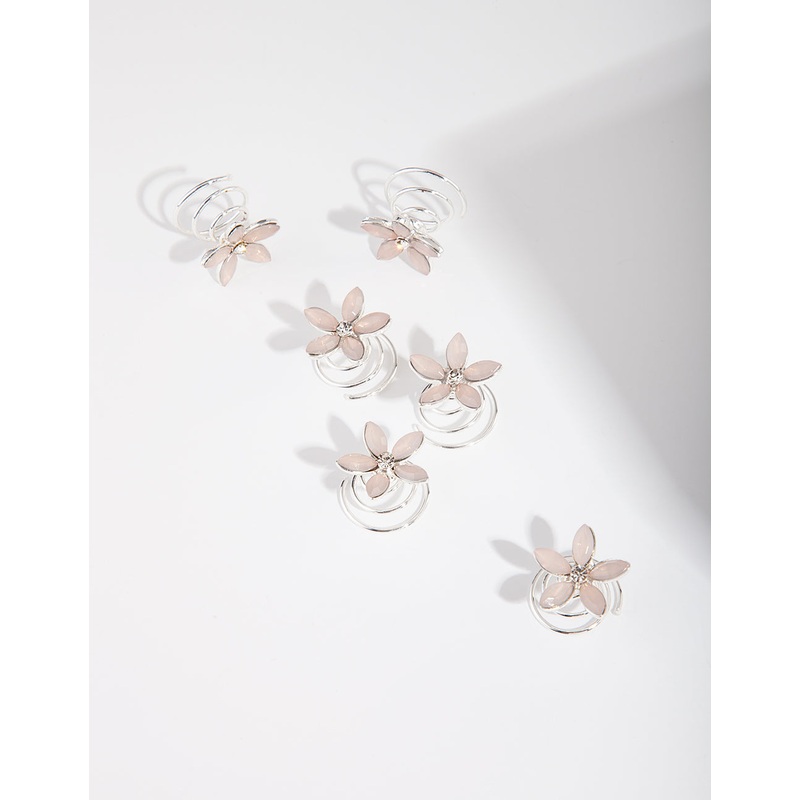 Pink Gem Hair Screw 6-Pack|Default Title