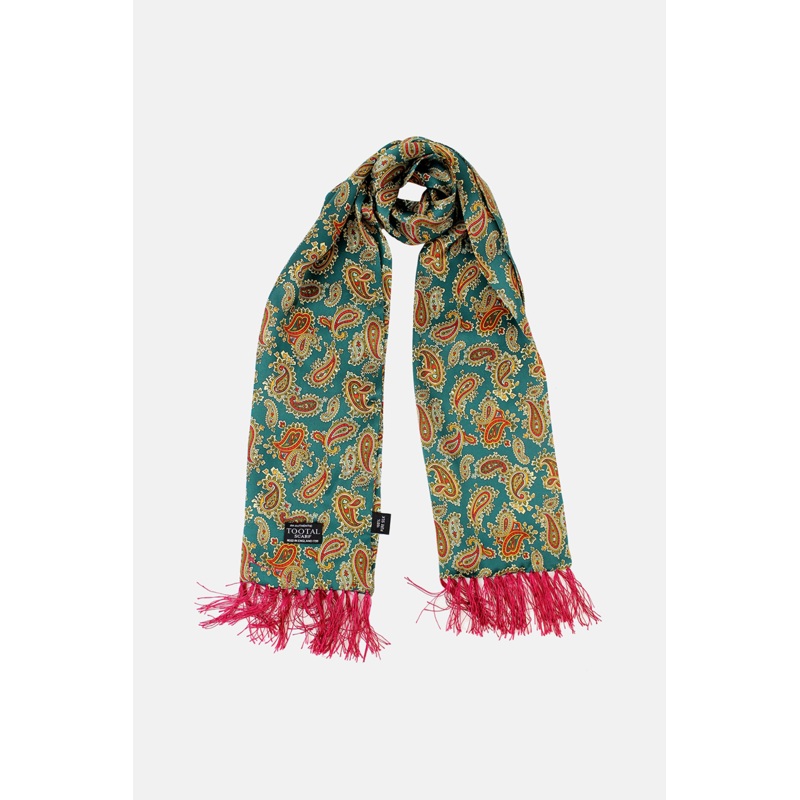 Racing Green Paisley – Silk Scarf