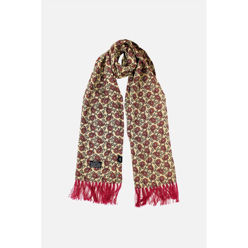 Red and Cream Paisley – Rayon Scarf