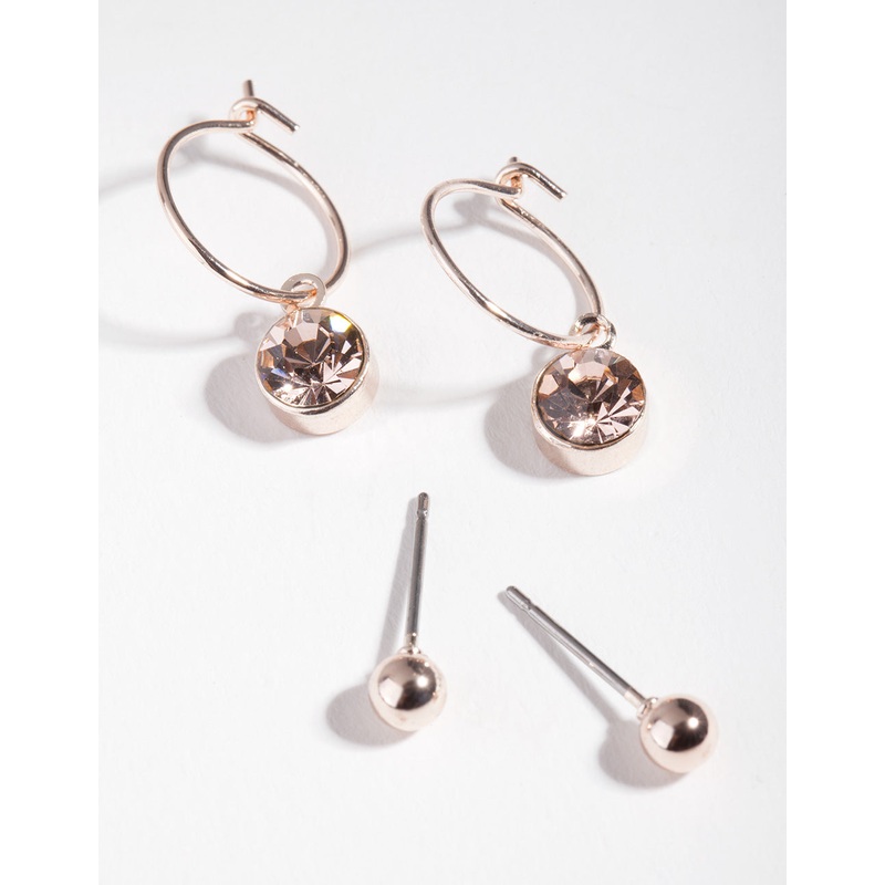 Rose Gold Mini Hoop Earring Pack