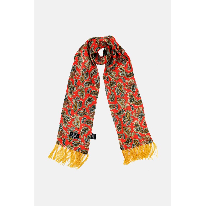 Scooter Red Paisley – Silk Scarf