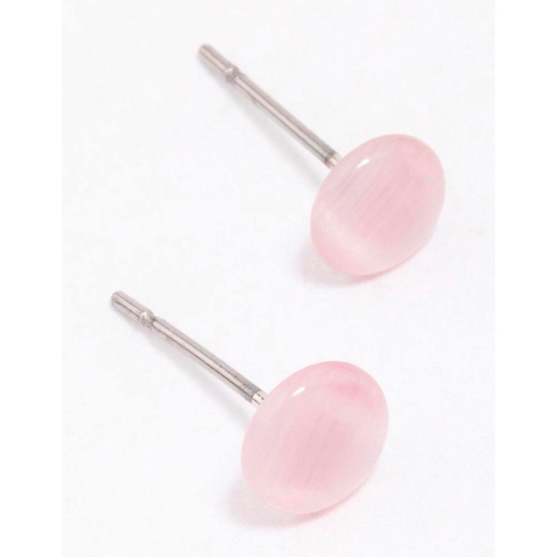 Blush Round Stud Earrings|Default Title