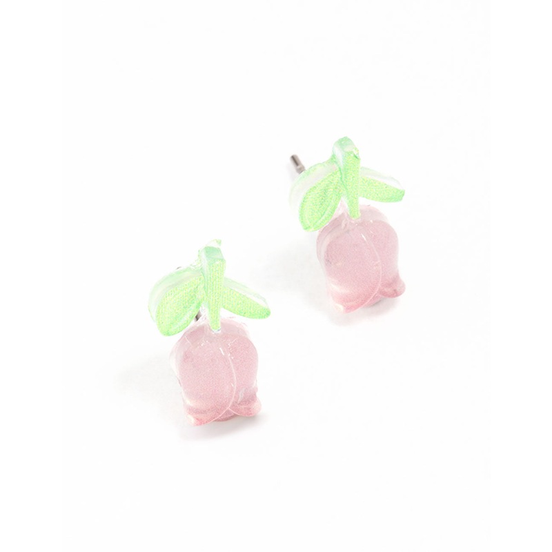 Rose Enamel Stud Earrings|Default Title