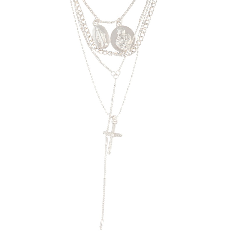 SVES SS Y-NECK LAYERED NK@|Default Title