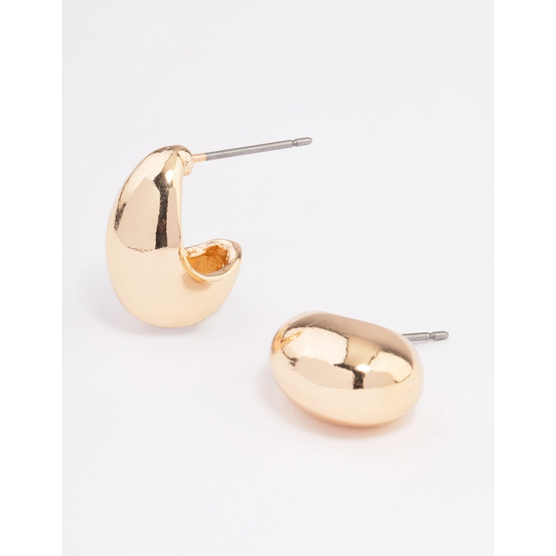 Gold Chubby Mini Hoop Earrings