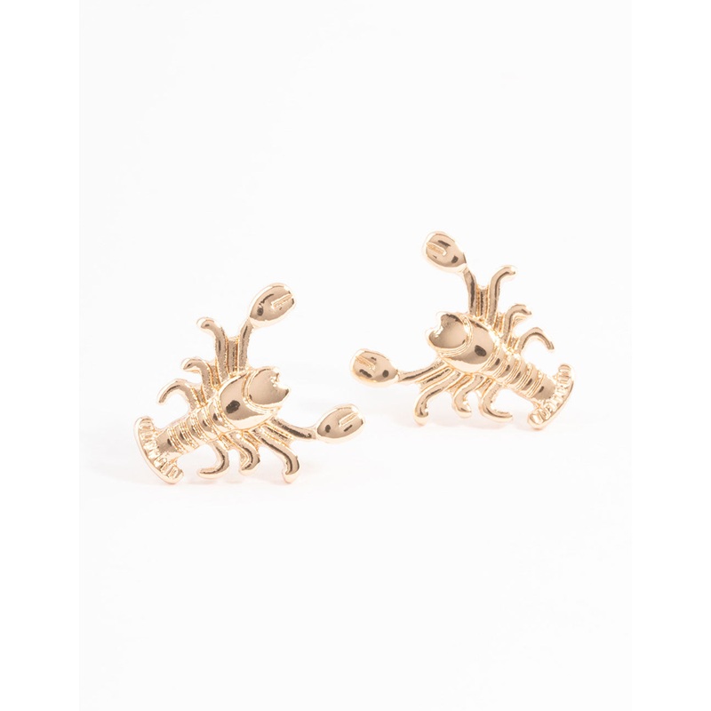 Gold Lobster Stud Earrings|Default Title