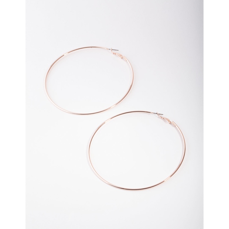 Rose Gold Super Hoop Earrings|Default Title