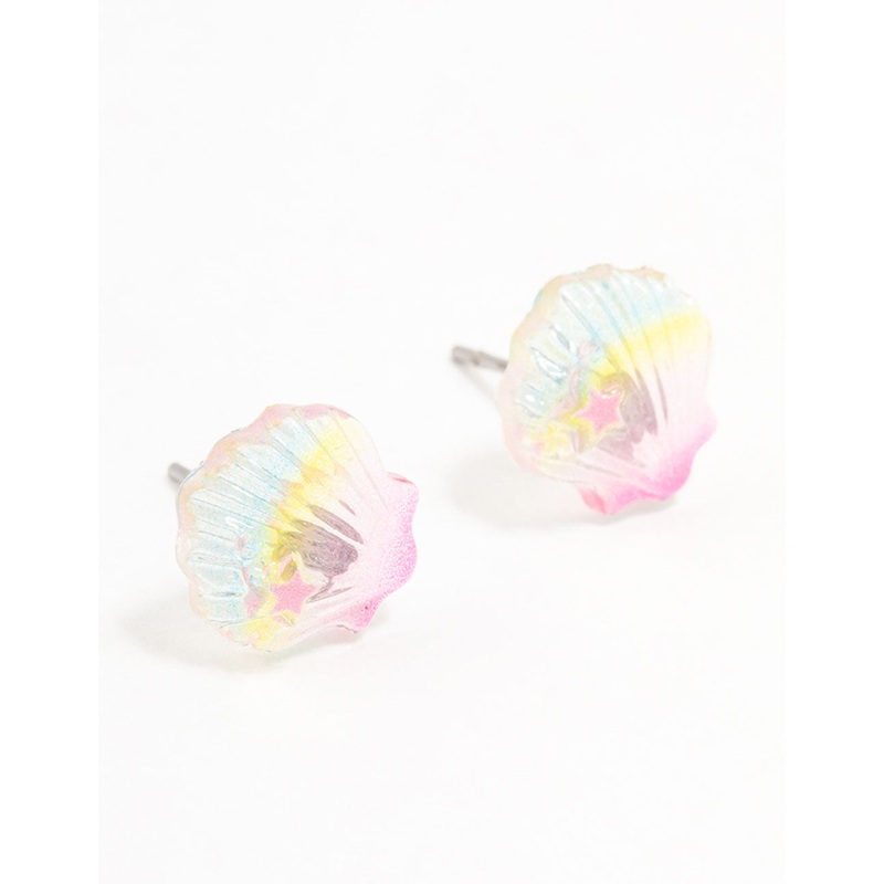 Star Shell Stud Earrings|Default Title