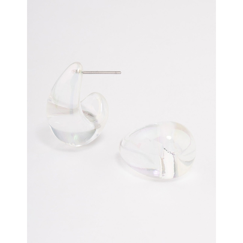 Acrylic Chubby Mini Hoop Earrings