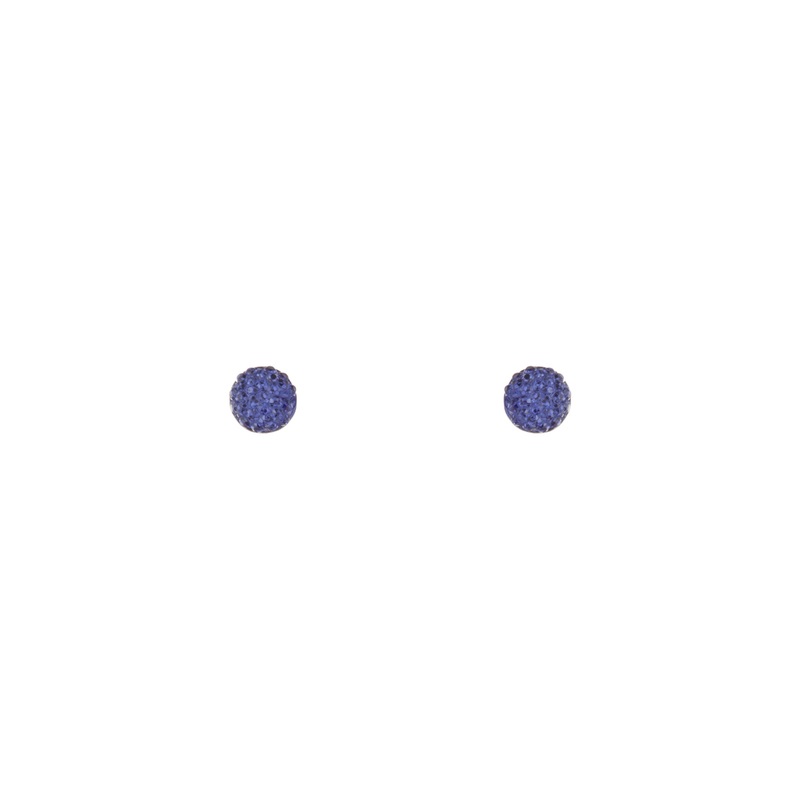 Dark Purple Dome Stud Earrings