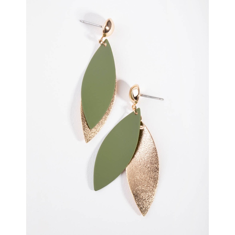 Gold Double Tassel Drop Earrings