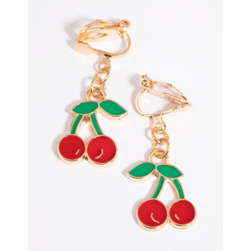 Red Cherry Clip-On Earrings|Default Title