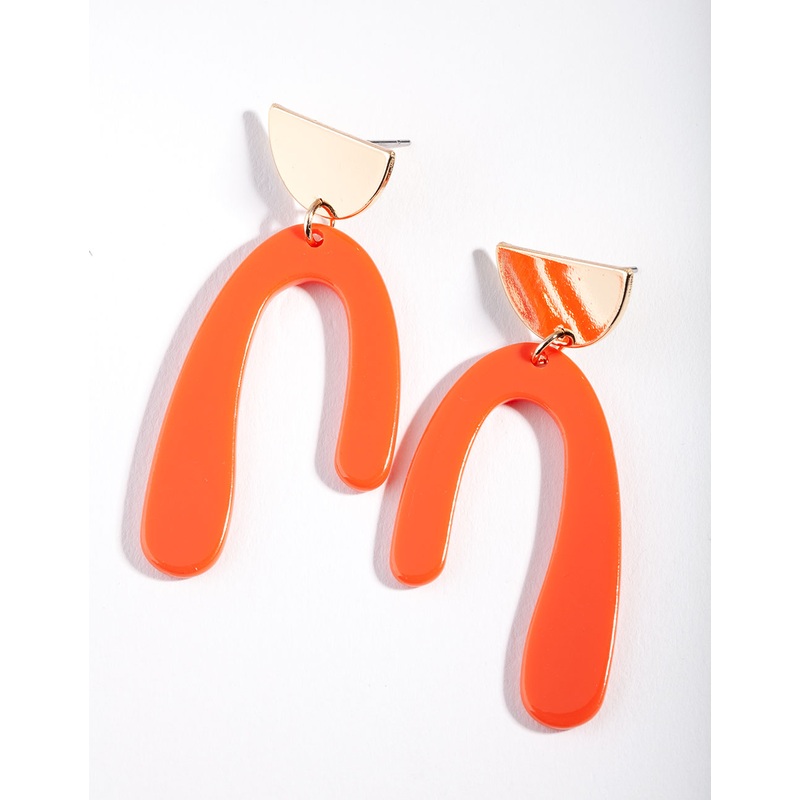 Red Gold Dino Drop Earrings|Default Title