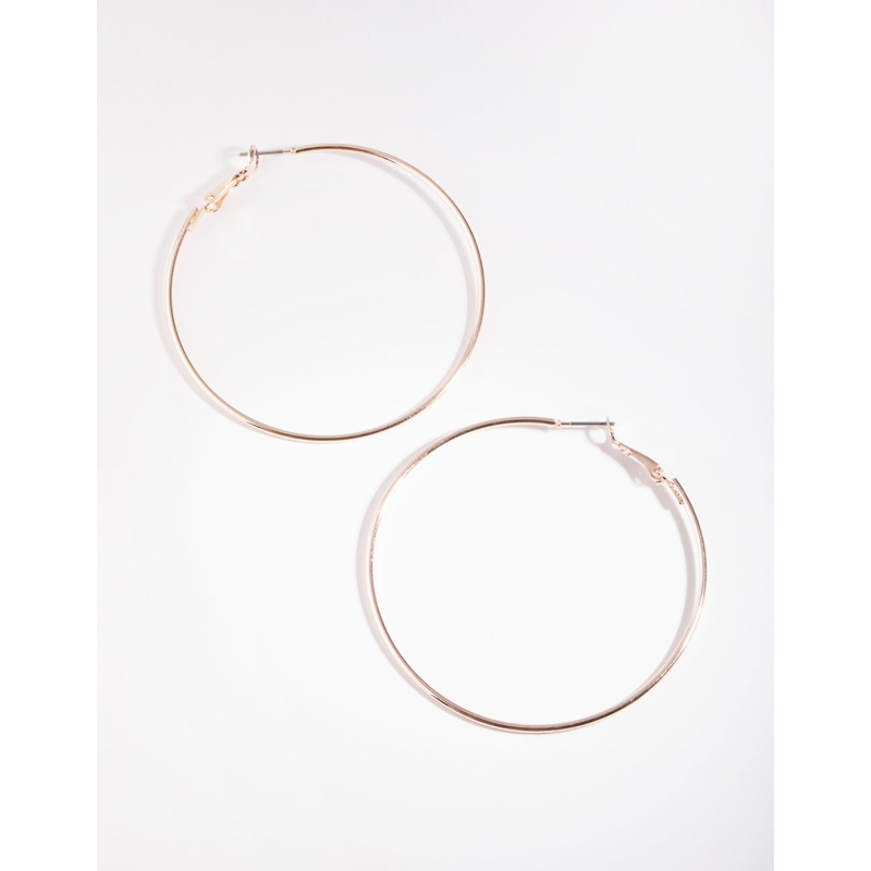 Rose Gold XL Superfine Hoop Earrings