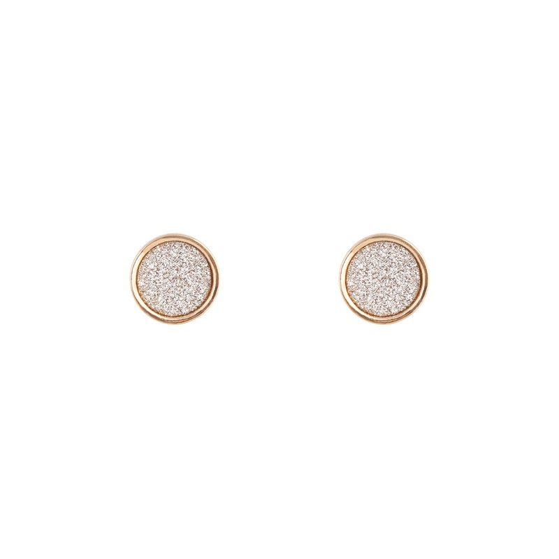 Round Glitter Stud Earrings|Default Title