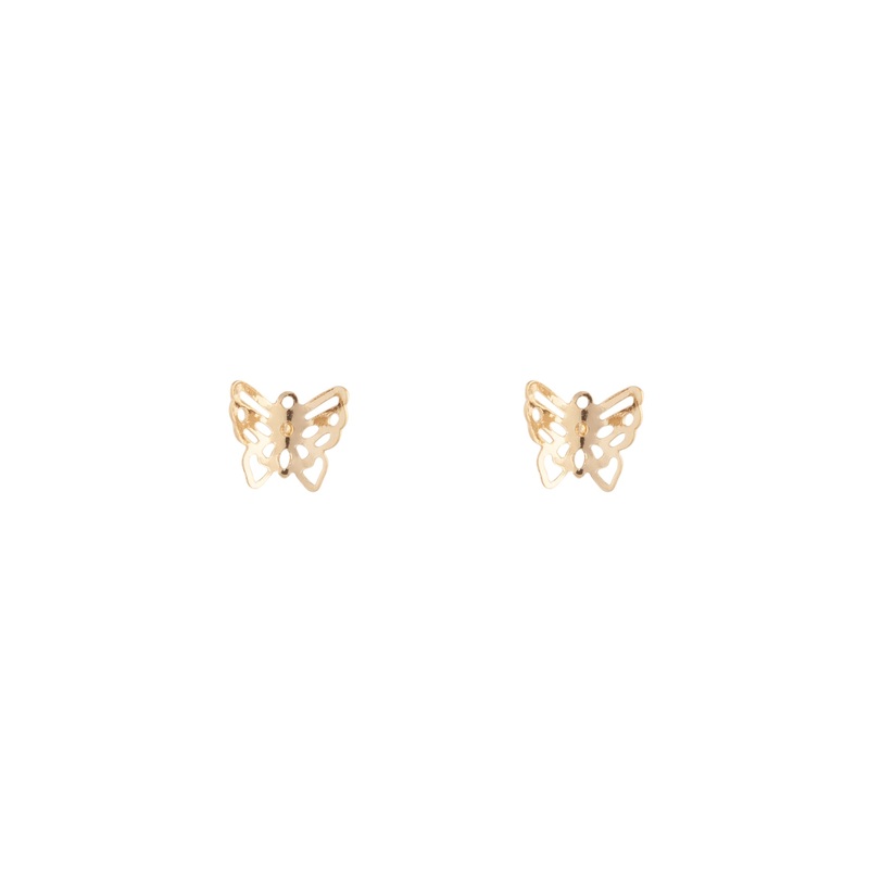 Gold Filigree Butterfly Stud Earrings