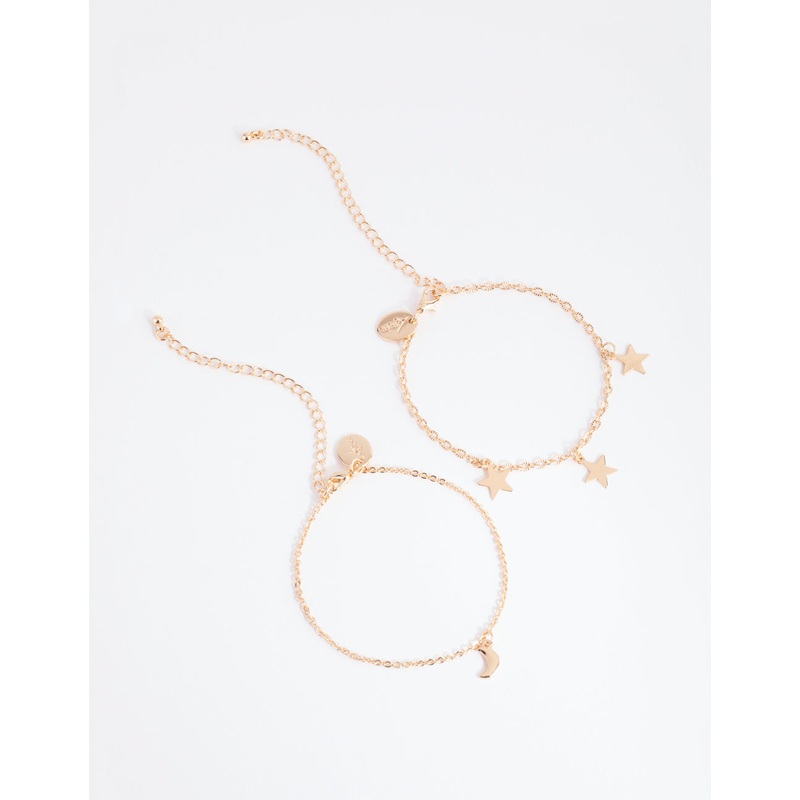 Gold Star & Moon Bracelet Pack