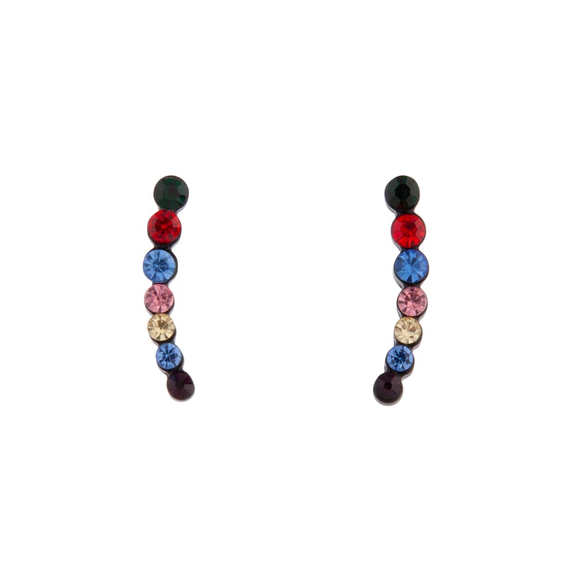 Black Multi-Coloured Ear Cuff|Default Title
