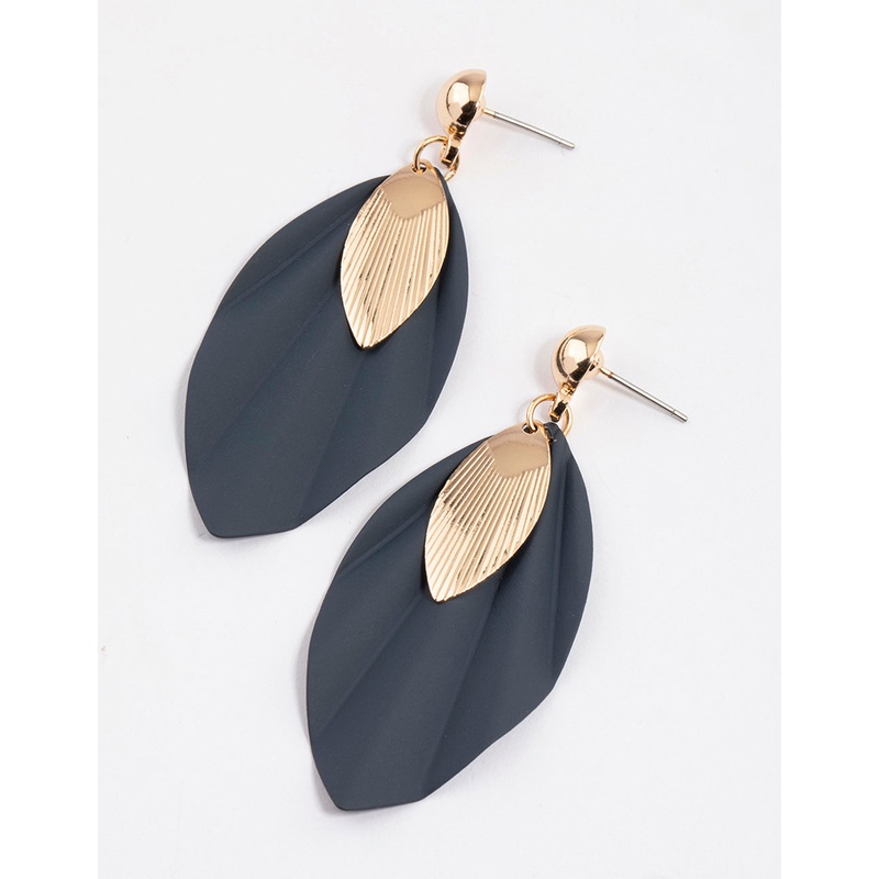Blue Marquise Fan Drop Earrings