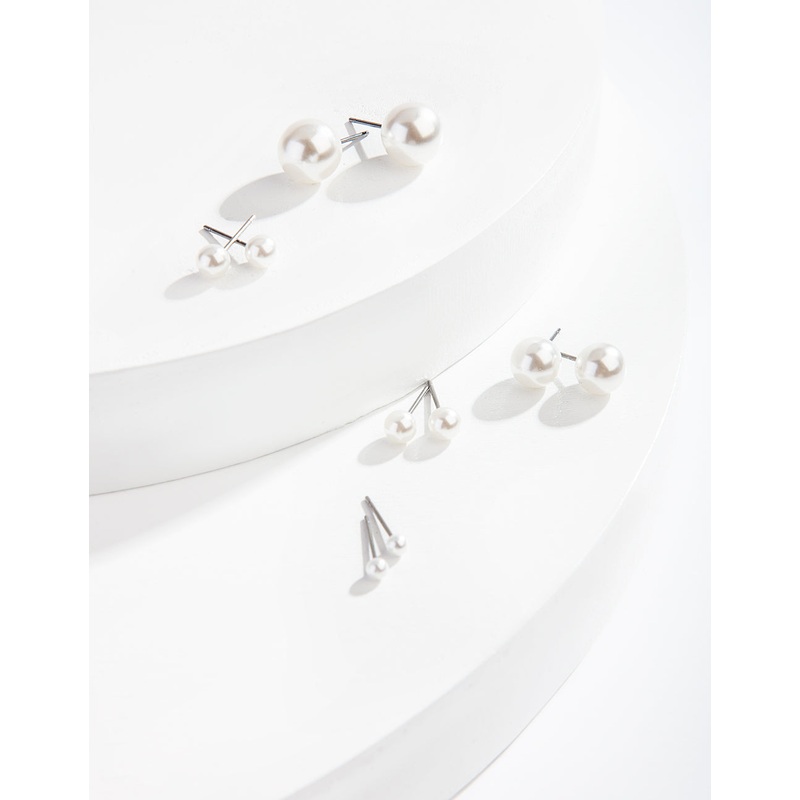 Classic Faux Pearl Earring 5-Pack
