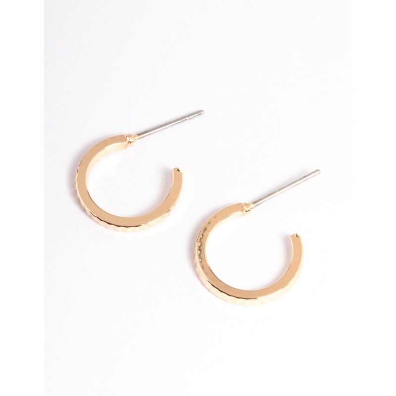 Gold Fine Line Huggie Earrings