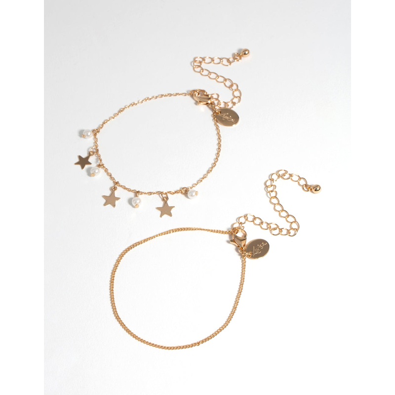 Gold Star Charm Pack Bracelet|Default Title