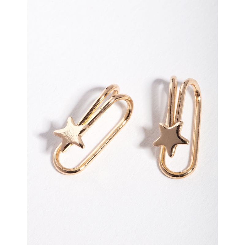 Gold Star Cuff Earring Pack|Default Title