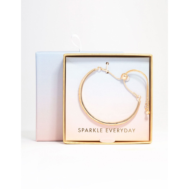 Gold Diamante Cluster Toggle Wrist Cuff