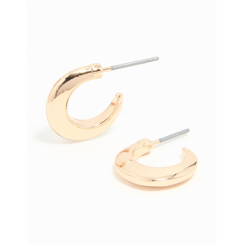 Gold Mini Hoop Earrings|Default Title