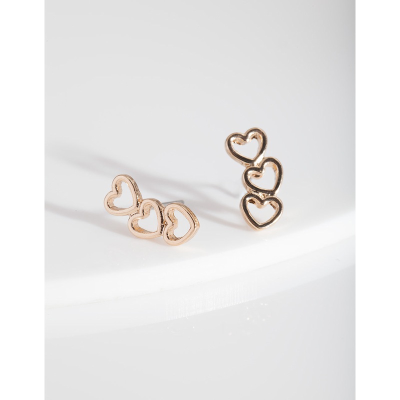 Gold Open Heart Earring|Default Title