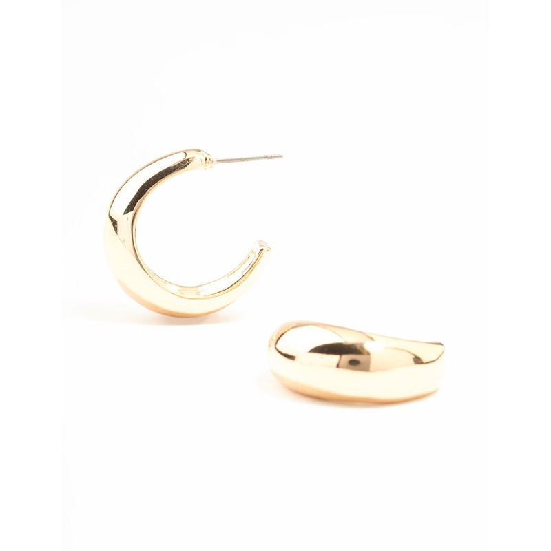 Gold Teardrop Hoop Earrings|Default Title