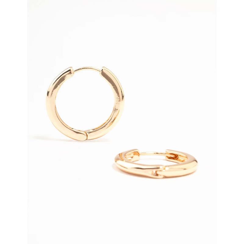 Gold Clean Clicker Earrings|Default Title