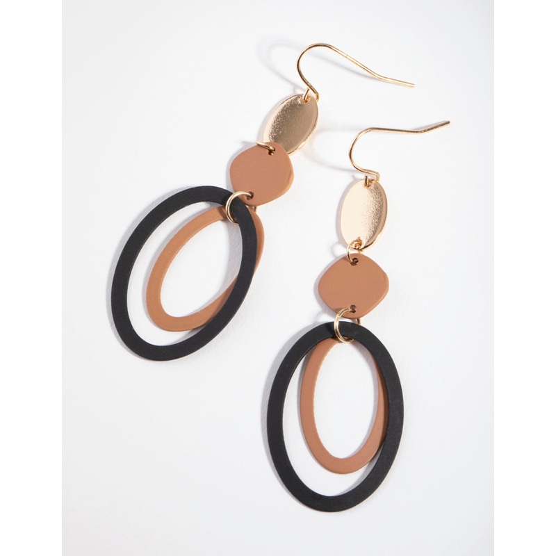 Gold Multi Coat Drop Earrings|Default Title