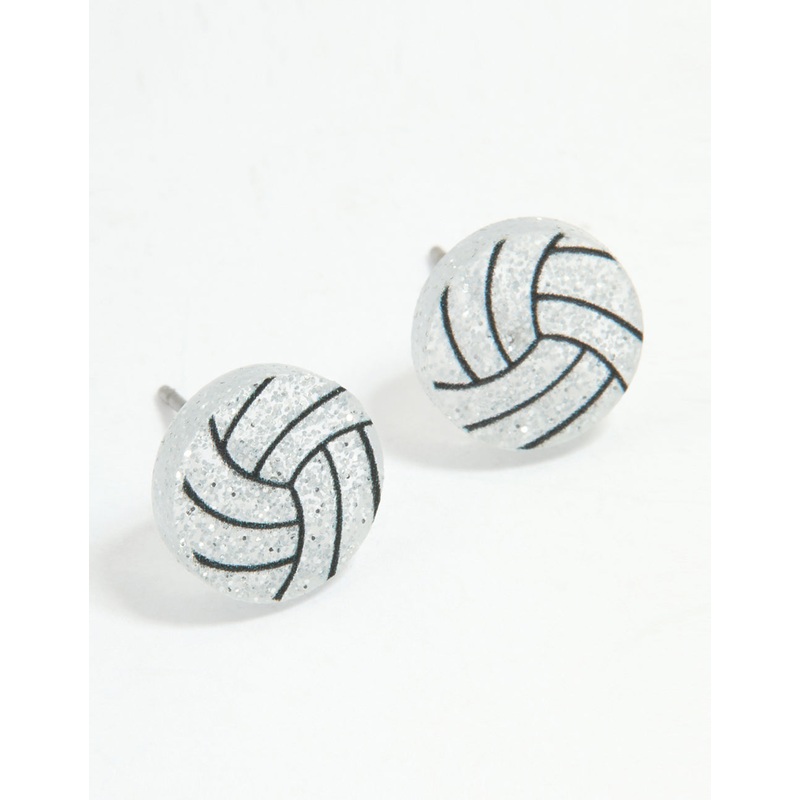 Gold Netball Stud Earrings|Default Title