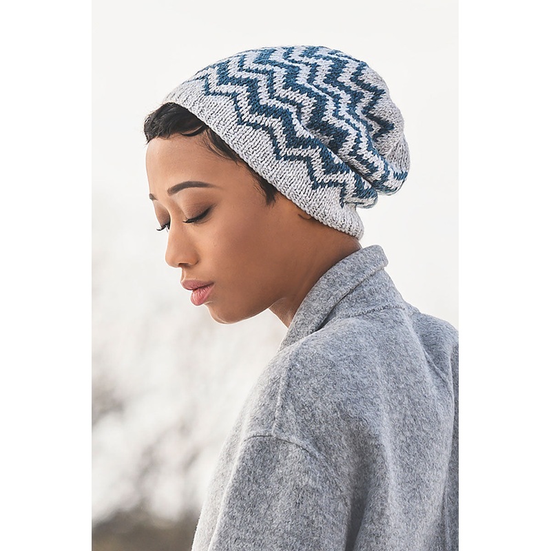 Blue Sky Fibers Traveler’s Series Patterns – Springfield Chevron Hat – PDF Download