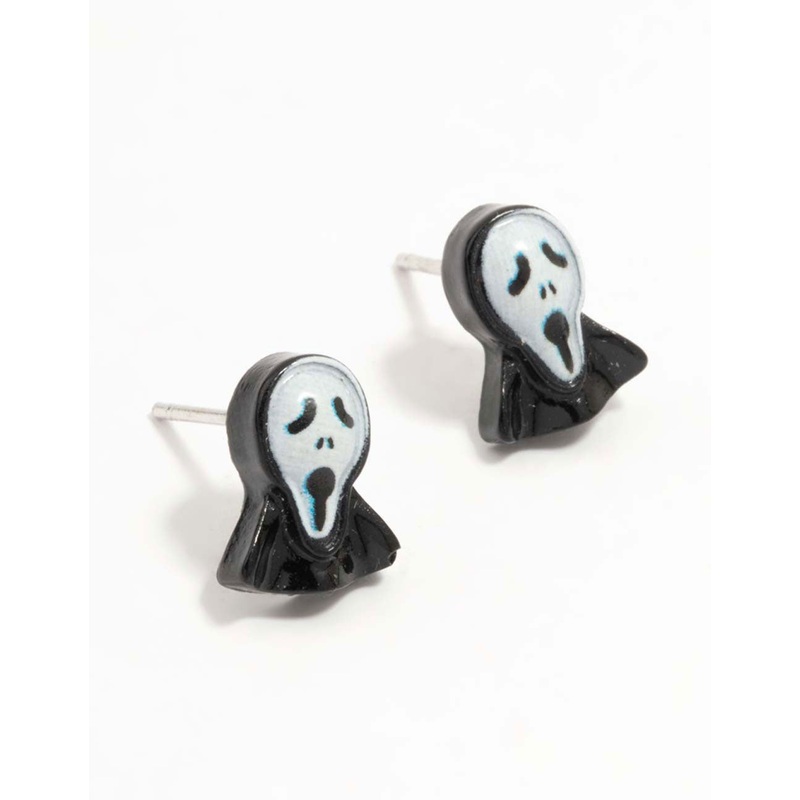 Ghost Face Stud Earrings|Default Title